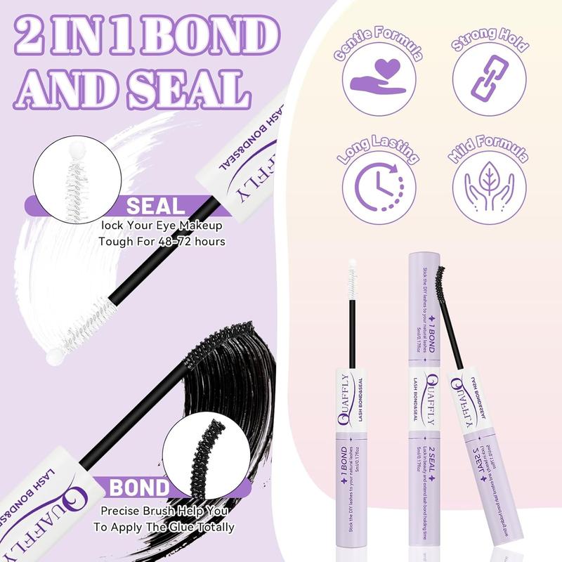 Manga Lash Clusters with Spikes Eyelash Clusters with Bottom Lashes 12-18MM Long Fairy Cluster Eyelash Extensions 204Pcs 150D Wispy Extension With Lash Bond&Seal Tweezer Brush DIY at Home, Individual Eyelashes Kit, Eyelashes Extensions