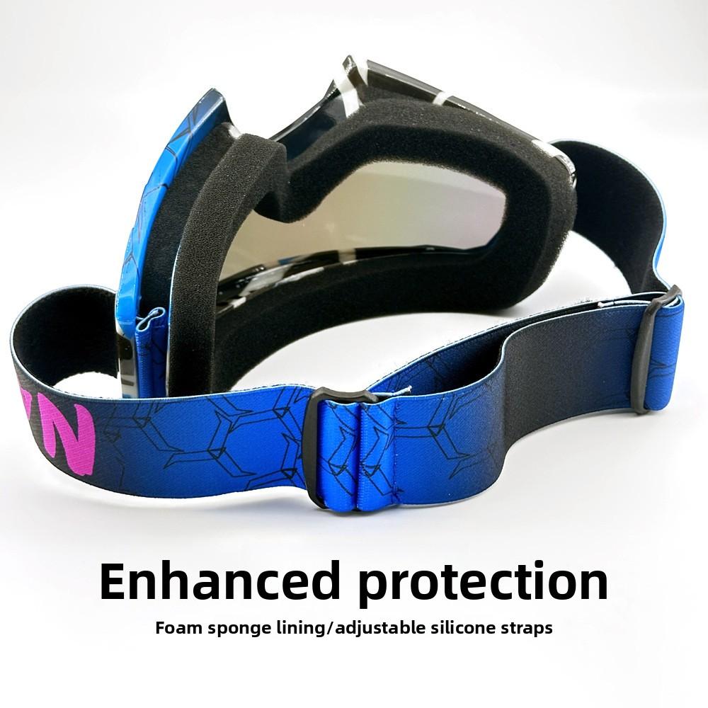 Off-road goggles for skiing, cycling, and motorcycling, UV400 anti-ultraviolet protective eyewear, anti-explosion, windproof, and sandproof sports glasses NAFEIB Dirt Bike Goggles – UV400 Anti-Fog Lightweight TPU Frame.Outdoor Must-Have!