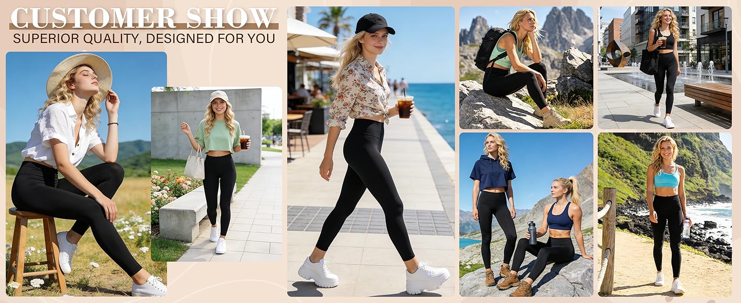 Sports & Outdoors Sports & Outdoors Blisset High Waist Leggings for Women - Opaque, Soft Tummy Control Athletic Pants for Yoga, Running, Workout and Gym