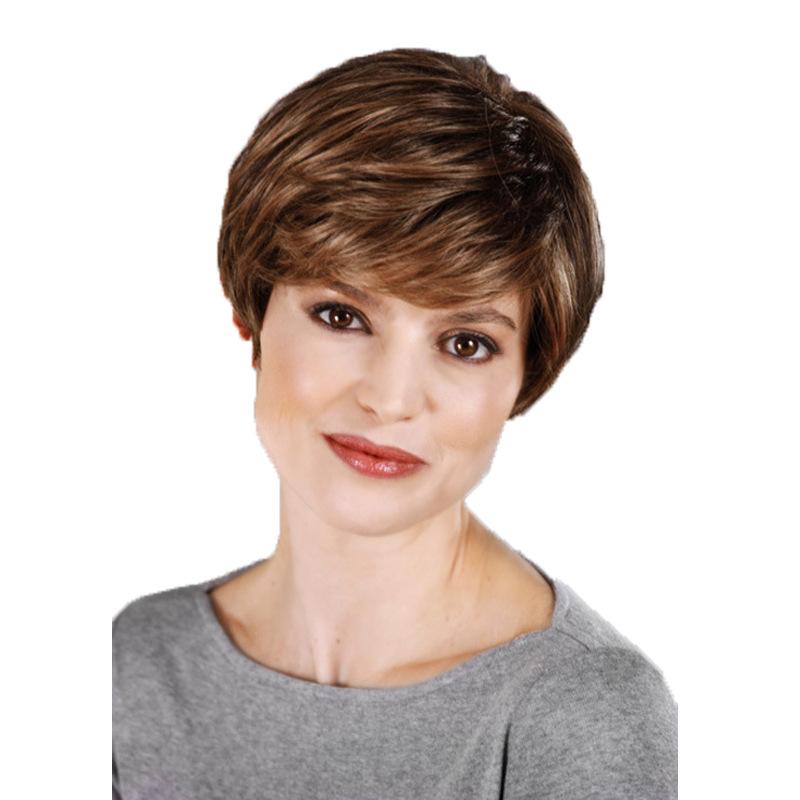 Short Length Straight Wig for Female, Gold Dyed Synthetic Hair, Full Machine Made and Heat-Resistant for Daily Fashion, Daily Wear, Natural Looking Texture, Full Wig, Natural Straight, 15 To 20 Cm, Golden Blonde Synthetic Full Machine Wigs