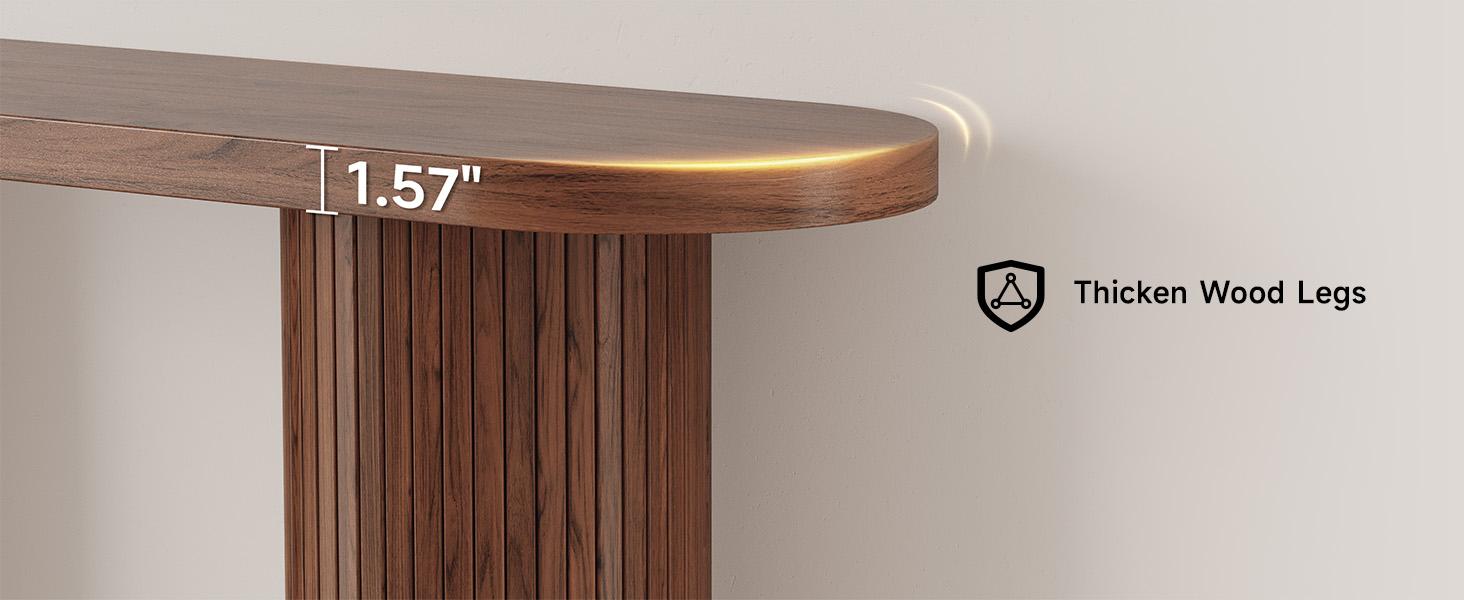 【SPOTLIGHT DAY】ONBRILL 55'' Tambour Console Table With Oval Tabletop For Living Room Hallway Foyer Entrance Study 【SPOTLIGHT DAY】ONBRILL 55'' Tambour Console Table With Oval Tabletop For Living Room Hallway Foyer Entrance Study