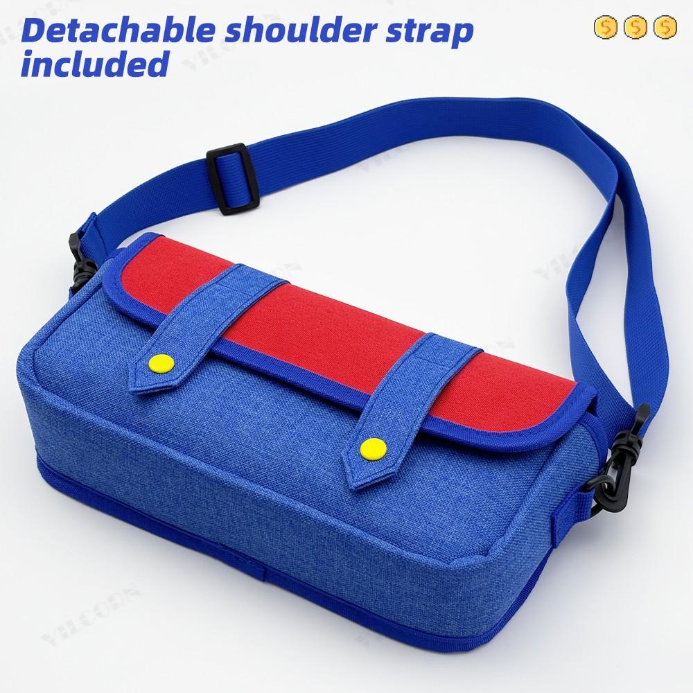 Switch2 Crossbody Bag, Game Style Carrying Case with 8 Card Slots, Large Capacity Protective Storage Pouch for Nintendo Switch2 Accessories