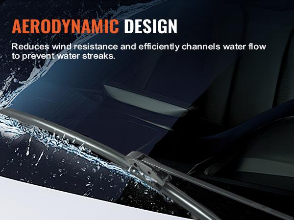 VEVOR 19 Rubber Wiper Blades, 48 cm Universal Replacement Wind Shield Wiper, Low Noise Better Fit, with 4 Different Clips for most Car, Easy Installation