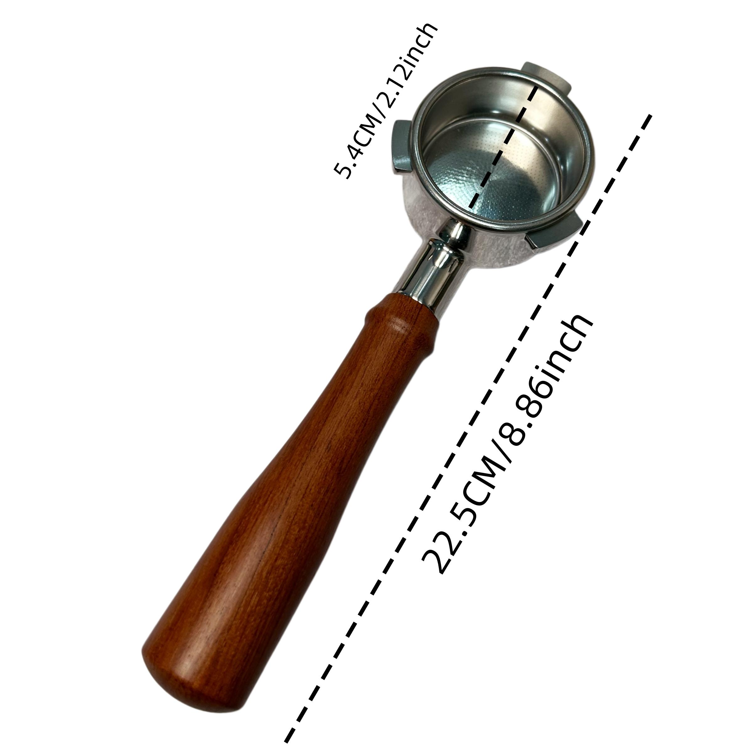 Bottomless Portafilter 54mm, Bottomless Coffee Naked Portafilter, with Stainless Steel portafilter and Wood Handle for Breville 8 Series and 54mm Breville Machines Bottomless Portafilter 54mm, Bottomless Coffee Naked Portafilter, with Stainless Steel portafilter and Wood Handle for Breville 8 Series and 54mm Breville Machines