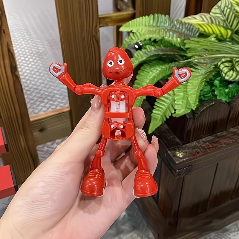 1pc Realistic Dancing Robot, Wind-Up Spring Design, Funny Split Pose, Fun Swinging Ornament, Creative Holiday Gift