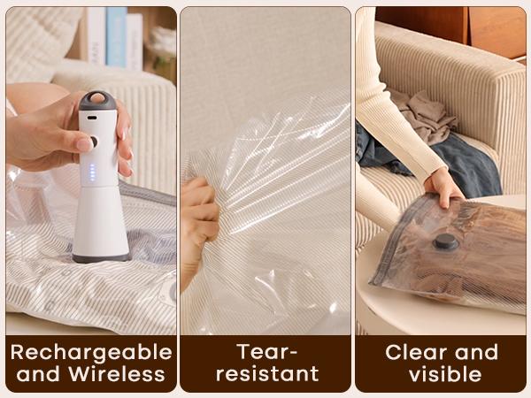 【Mother's Day Gifts ideas 】VACBIRD 2026 Upgraded X7 Cordless Vacuum Bag Set,Summer Vibes Vacuum Bags for Travel with Rechargeable Pump, 15 Pack Carry-on Packing Bags for Luggage and Suitcase, Space Saver for Clothes and Clothing Travel Zipper Pouches 【Mother's Day Gifts ideas 】VACBIRD 2026 Upgraded X7 Cordless Vacuum Bag Set,Summer Vibes Vacuum Bags for Travel with Rechargeable Pump, 15 Pack Carry-on Packing Bags for Luggage and Suitcase, Space Saver for Clothes and Clothing Travel Zipper Pouches