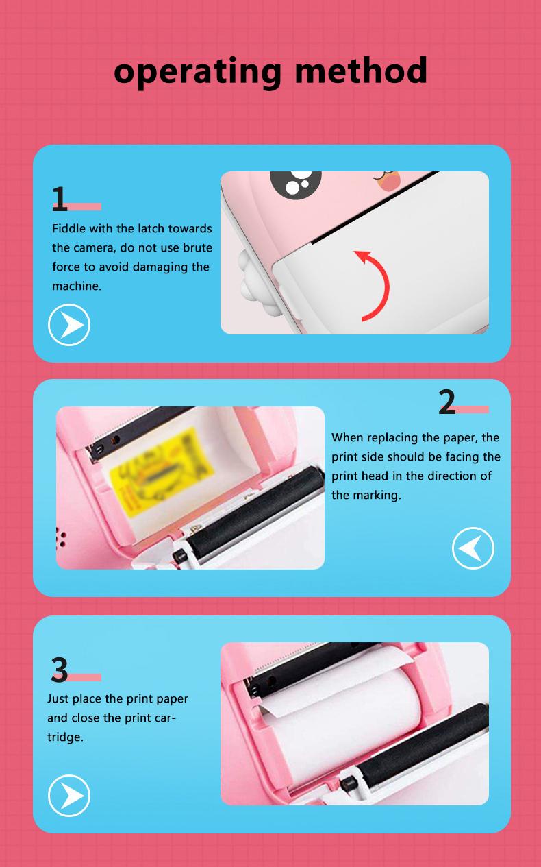 Wireless Mini Printer，Bluetooth Thermal Printer-Text, List Printing Connected to Mobile PhonesPortable,Muiti-color Wireless Mini Printer-Bluetooth