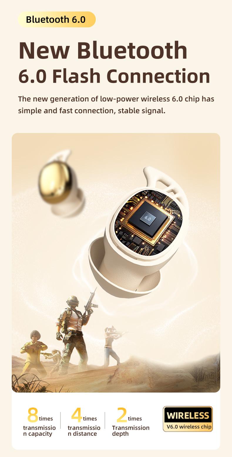 S13 Vibration massage Bluetooth headphones, equipped with a vibration earphone case, can provide relaxation and massage. a compact and small earphone design, making it suitable for use during leisure sleep without any stress.