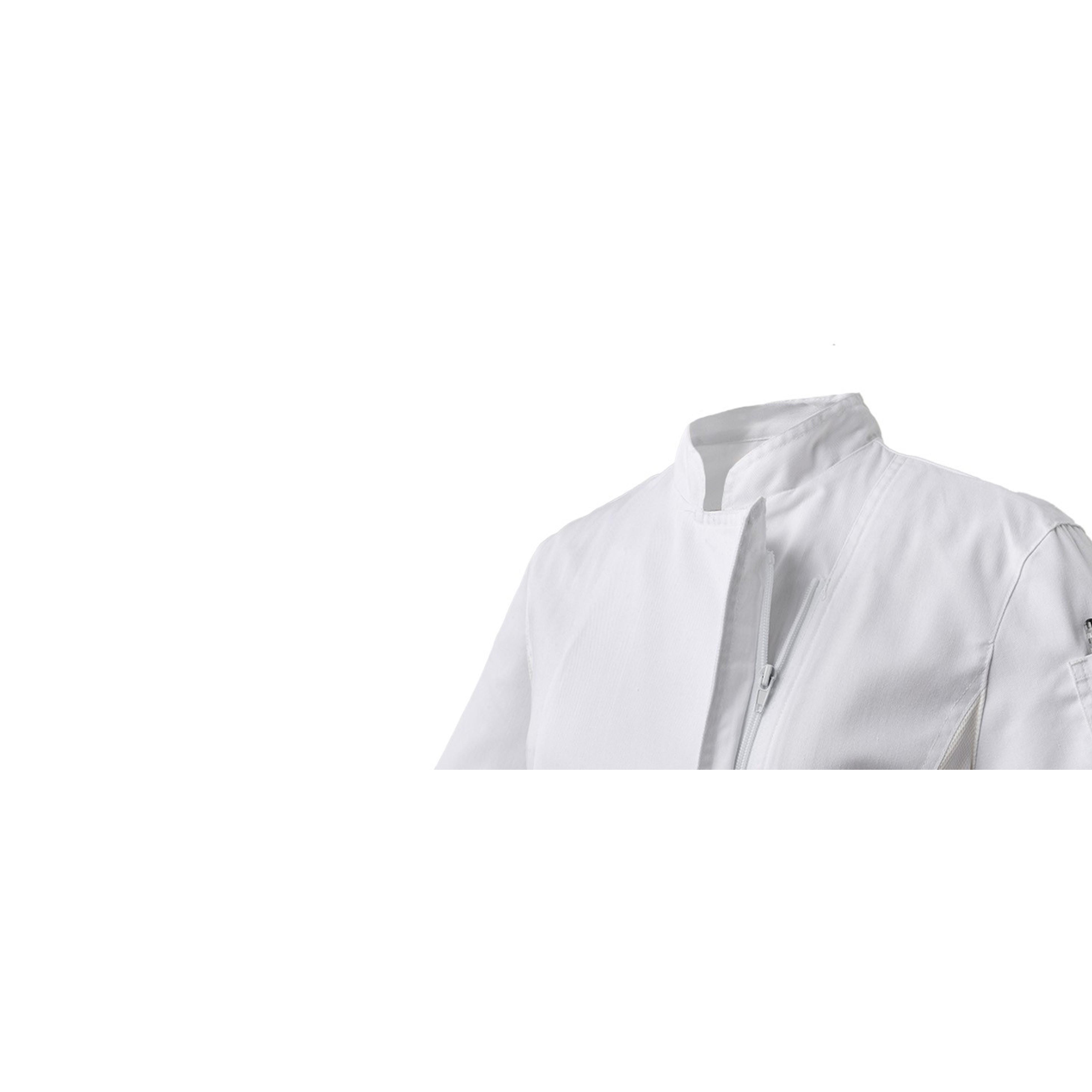 Chef Jacket for Women, Zipper Chef Coat with Side Mesh Vents | Long or Short Sleeve Chef Shirt Uniform for Kitchen Restaurant, Thermometer Pocket, Apron Tab, 1 or 2 Pack