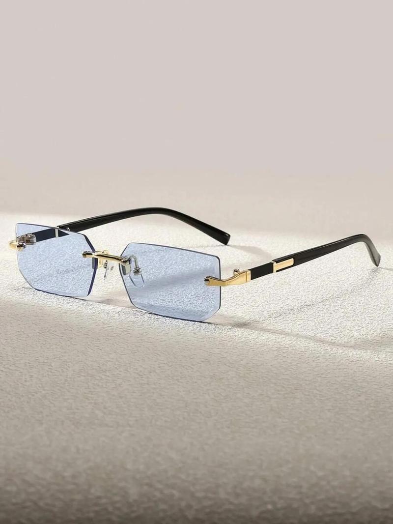 Unisex Simple Style Glasses, Trendy Casual Rimless Glasses for Everyday Use, Fashion Accessories for Outdoor Activities, Trendy Styling Sunglasses Unisex Simple Style Glasses, Trendy Casual Rimless Glasses for Everyday Use, Fashion Accessories for Outdoor Activities, Trendy Styling Sunglasses