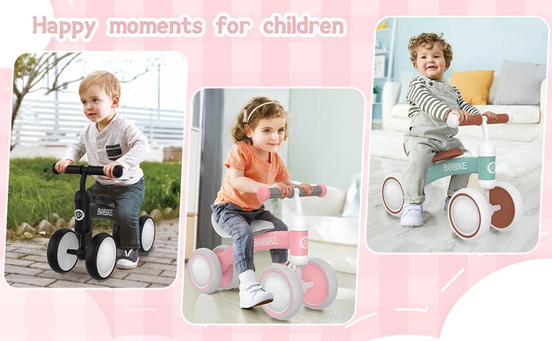 Bobike Baby Balance Bike Toy for Kids Colorful 4-Wheel No Pedal Bicycle for Toddlers Best First Birthday Gift Walker Toy for Boys & Girls Trike Foldable Scooter Bobike Baby Balance Bike Toy for Kids Colorful 4-Wheel No Pedal Bicycle for Toddlers Best First Birthday Gift Walker Toy for Boys & Girls Trike Foldable Scooter