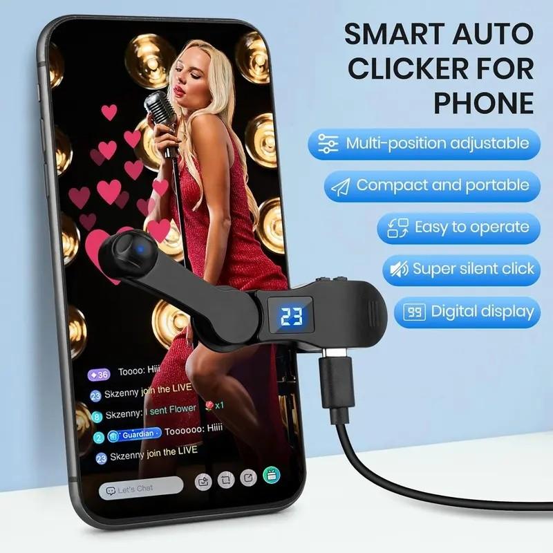 Smartphone Auto Clicker, iPhone Speed Clicker, iPad APP Fast Click Simulation, Continuous Tap (douyin), Live Like, Instant Deals, Plug-And-Play, Cellphone Accessories ()