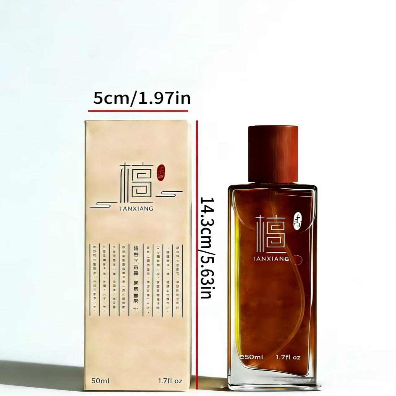 50ML Unisex Sandalwood Perfume, Classic Oriental Scent, Fresh Light Fragrance, Long-Lasting, Enhances Unique Charm, Perfect Gift
