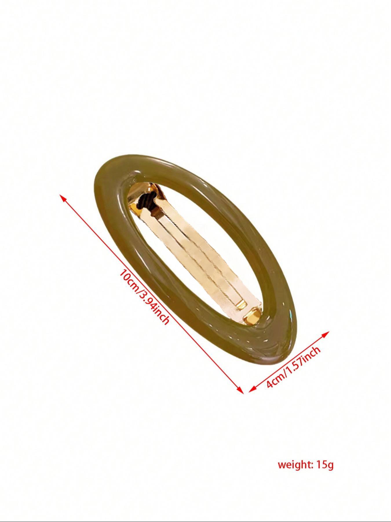 Minimalist Oval Hollow Out Design Hair Clips, Elegant Hair Accessories for Women & Girls, Minimalist Headwear Suitable for Daily and Party Use, Hair Clip Set