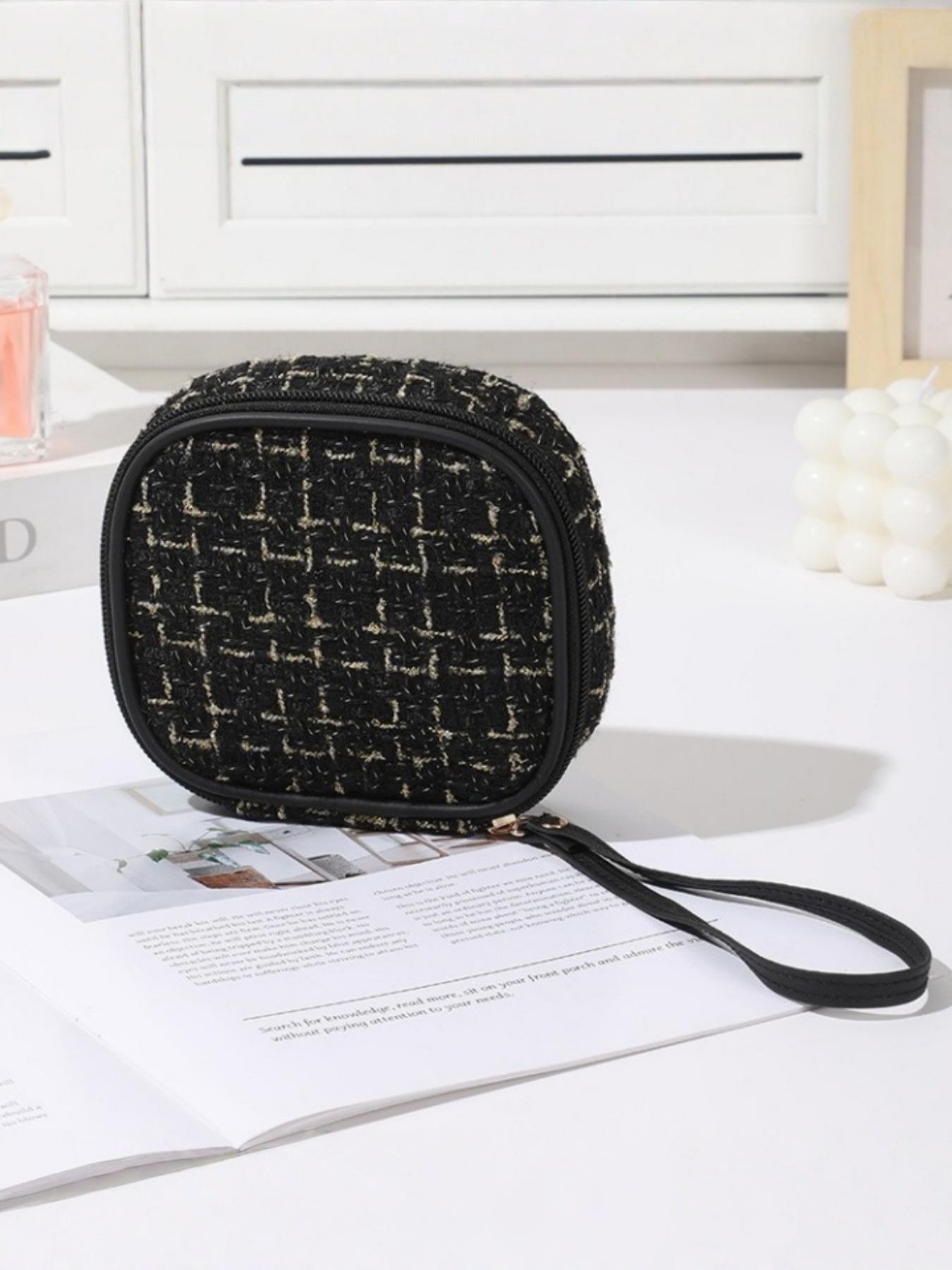 Portable Lipstick Makeup Bag, Data Cable Storage Pouch, Travel Cotton Pad Organizer, Small Handbag for Daily Use, Handheld Cosmetic Pouch, Travel Cosmetic Bags