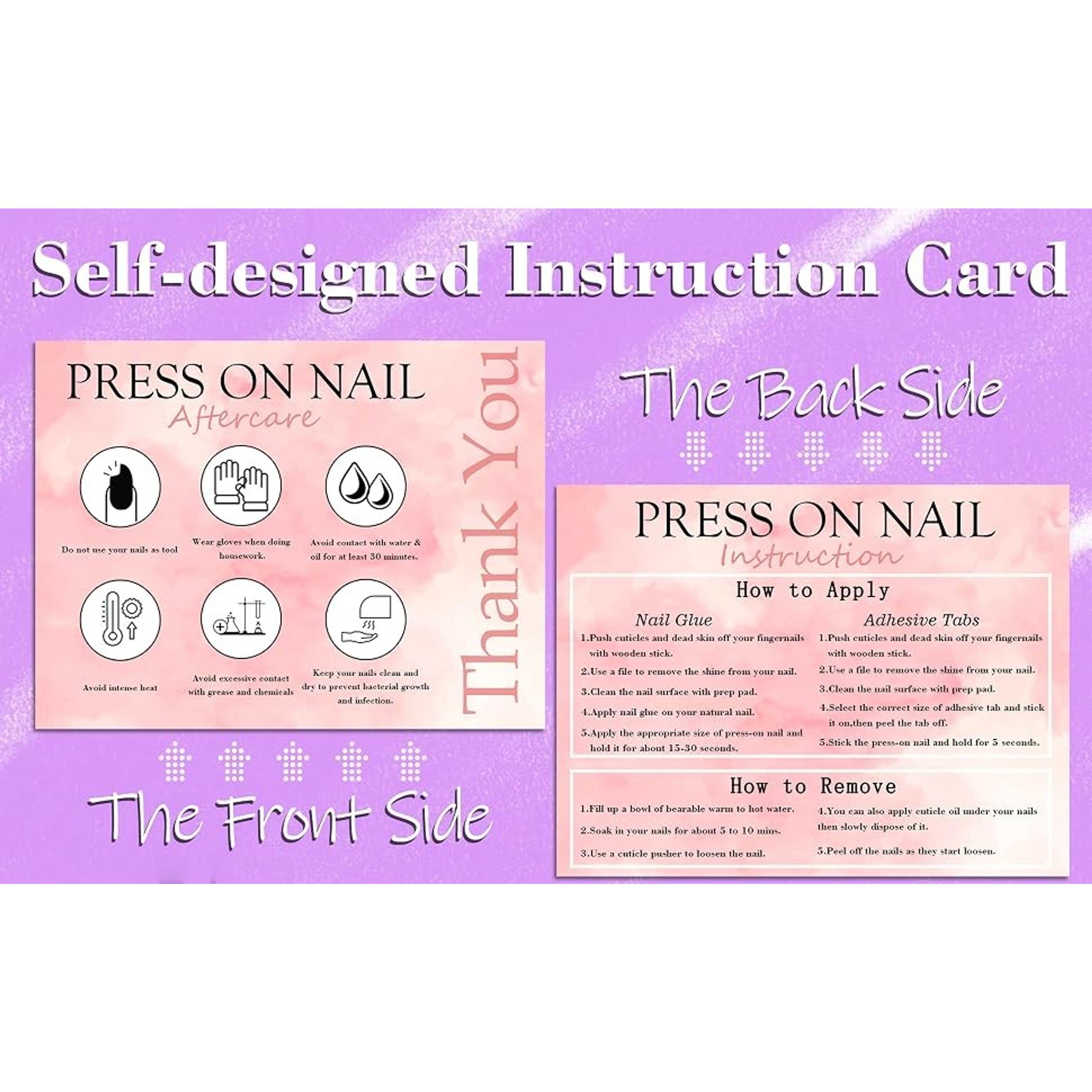 Disposable Nail Supplies Kit, Professional Manicure Press-On Nail Tool Set with Nail File, Adhesive Tabs, Nail Glue, Sticks, Prep Pads, Bags, and Cards for Nail Business (140pcs, 20 Sets, Pink)Gift