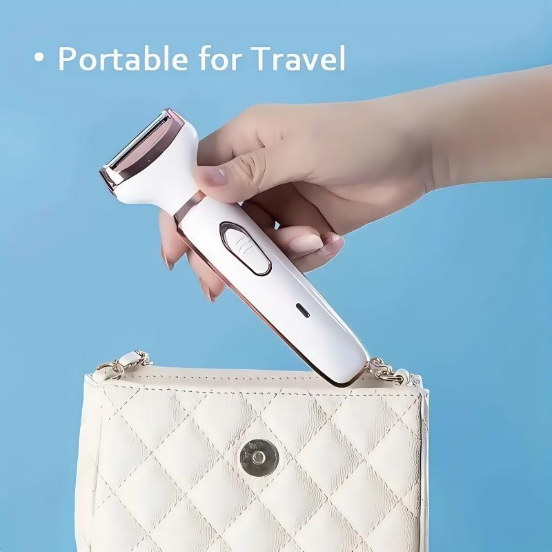 4-in-1 leg electric shaver, women's rechargeable electric hair removal device, multifunctional beauty set, foot exfoliator, body hair removal device, shaver and massager, bikini trimmer, men's and women's armpit hair shaver