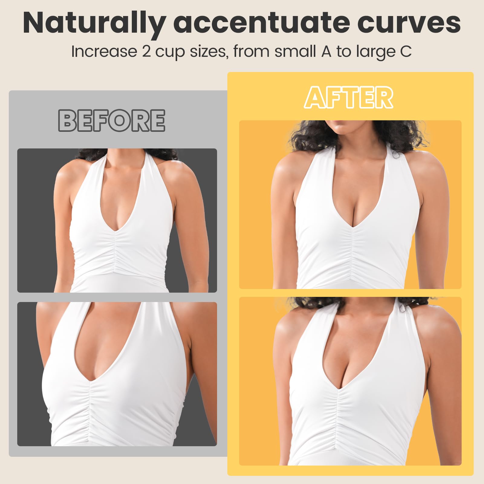 12pcs Double-Sided Self-Adhesive Bra Pads, Reusable & Waterproof Chest Pads, Invisible Thickened Padding for Swimsuits & Bikinis