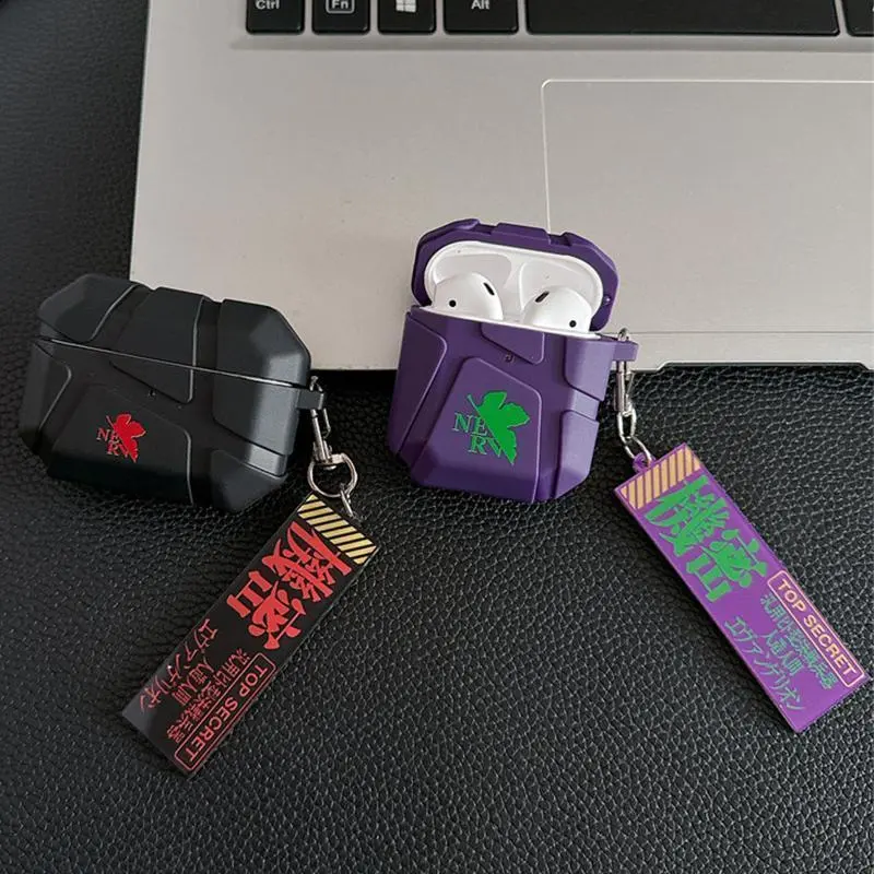 EVANGELION 1 Audio Earphone Case for AirPods 1-2-3-Pro 2-4, Shockproof Drop-proof Polycarbonate PC Protective Shell, Anime-themed Gift Accessory