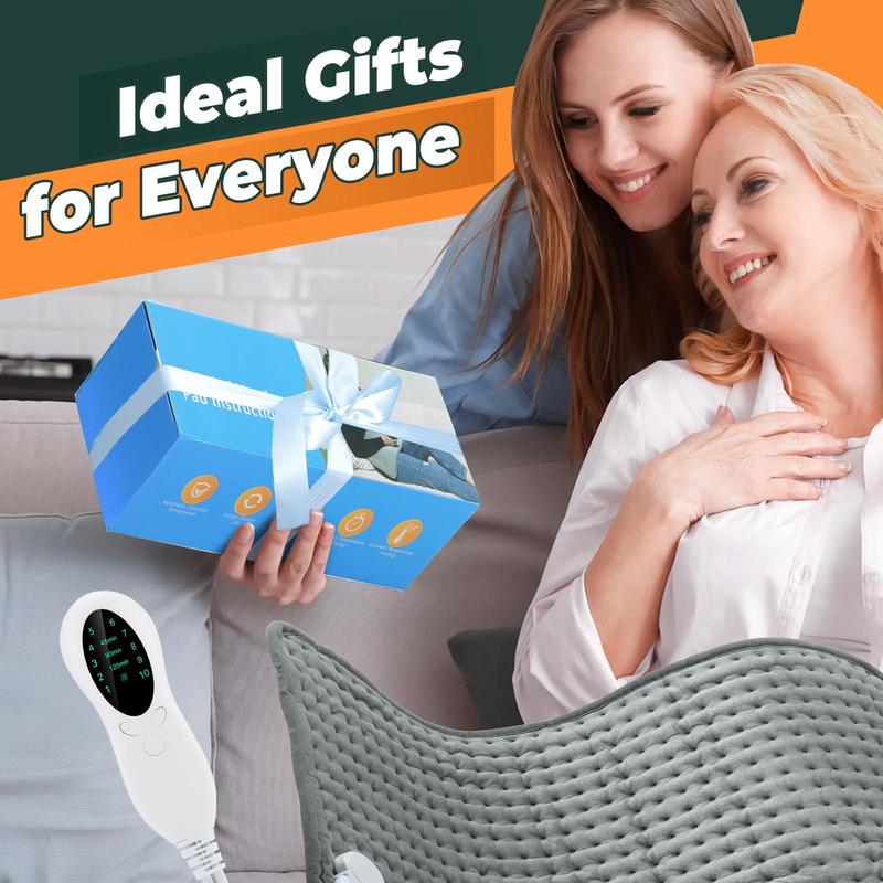 Electric Heated Pad, 10 Heat Settings & Timer, Multifunctional Heating Cushion For Back Neck Shoulder Body Warmer, Winter Comfort Chrismas Gift Electric Heated Pad, 10 Heat Settings & Timer, Multifunctional Heating Cushion For Back Neck Shoulder Body Warmer, Winter Comfort Chrismas Gift