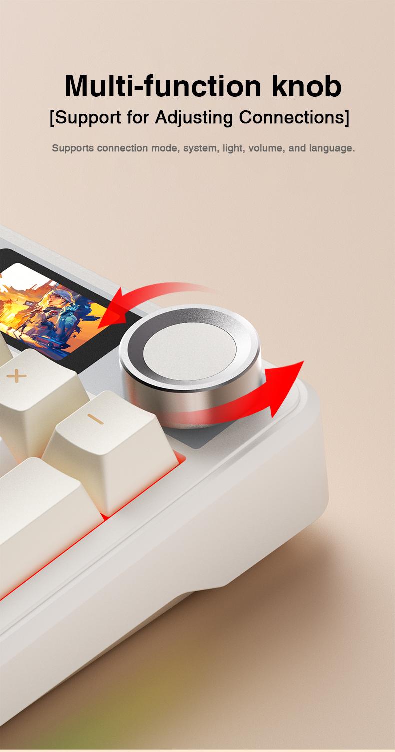 AULA F108 PRO Full Size Wireless Keyboard and Mouse Combo, keyboard with Screen & Knob SC580 Tri-Mode Connection Gaming Mouse Gaming Accessories TikTokShopfalldealsforyou