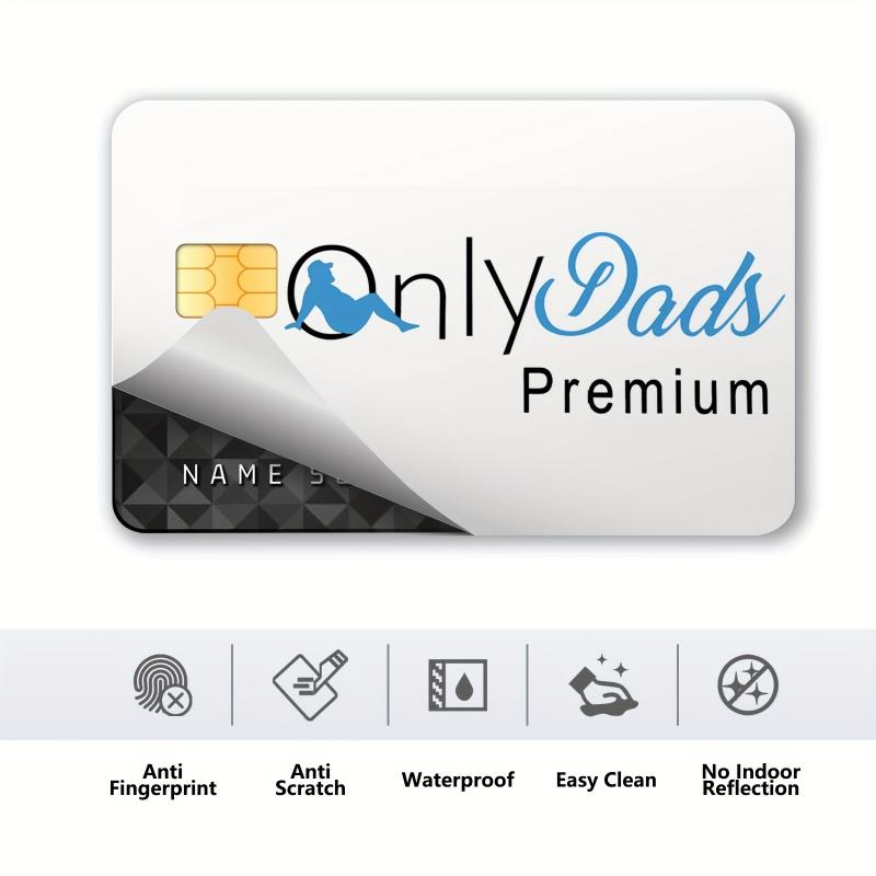 4pcs Only Dads Credit Card Skins, Debit Card Stickers for Transportation, Debit, Credit, Card Cover No Bubble,, Removable Credit Card White