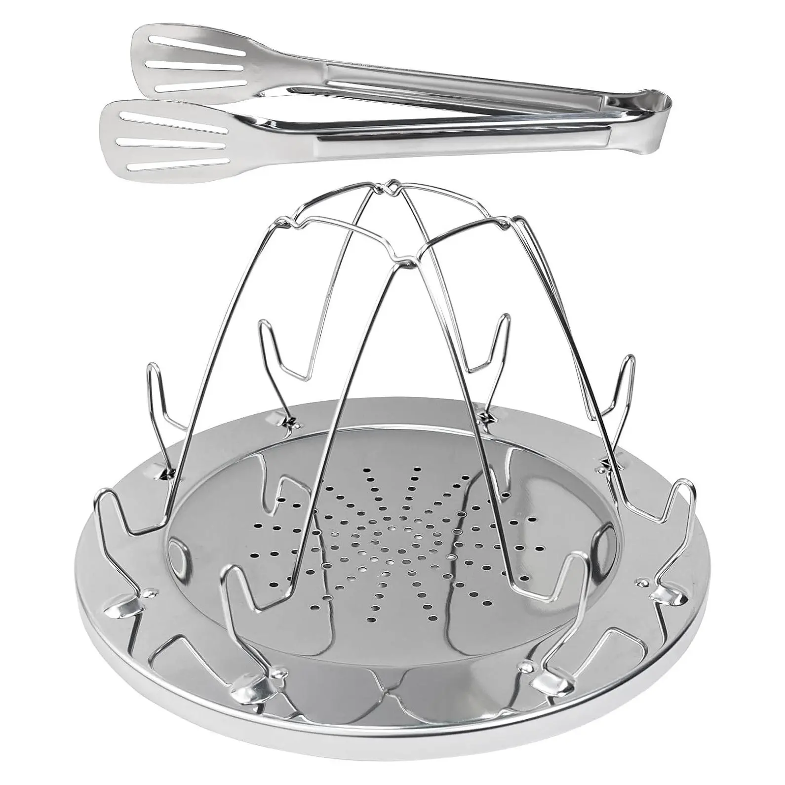 Portable Stainless Steel Folding Camp Stove Toaster, 4 Slice with Clip Handle - Perfect for Outdoor Hiking, Picnic & RV TripsGift