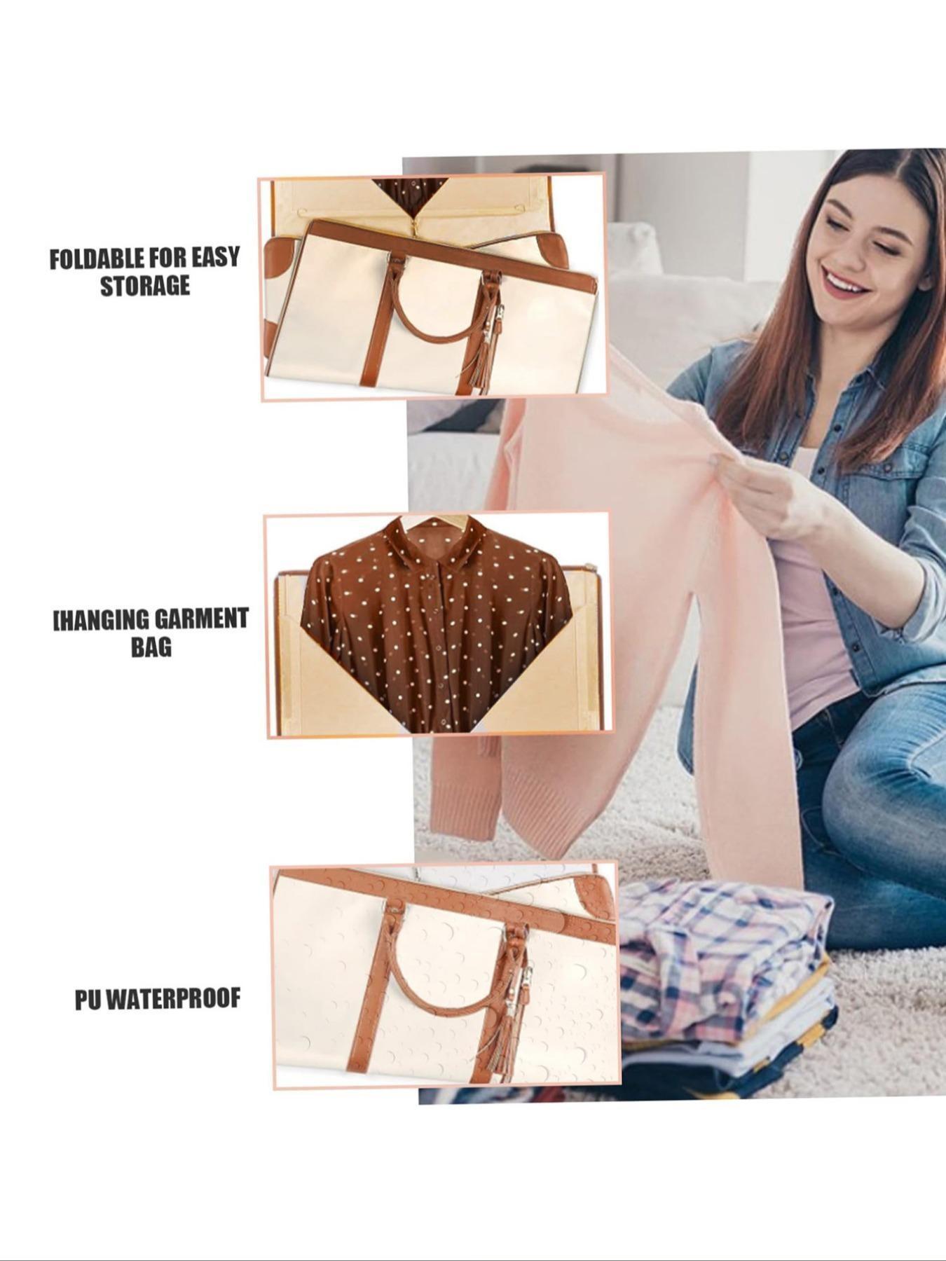 Multifunctional clothes-hanging travel storage bag, portable folding suit bag, large-capacity fashion, simplicity, leisure and joker handbag for business trip,  classic   suitable for business trip, Travel Duffle Bag, etc.