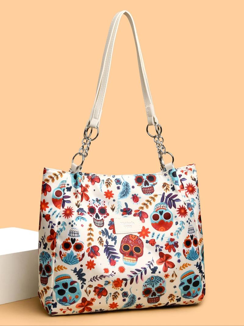 Women's Random Leopard Print Casual Shoulder Bag, Style Large Capacity Tote Bag for Work & Daily Used, Personalized Trendy All-match Underarm Bag