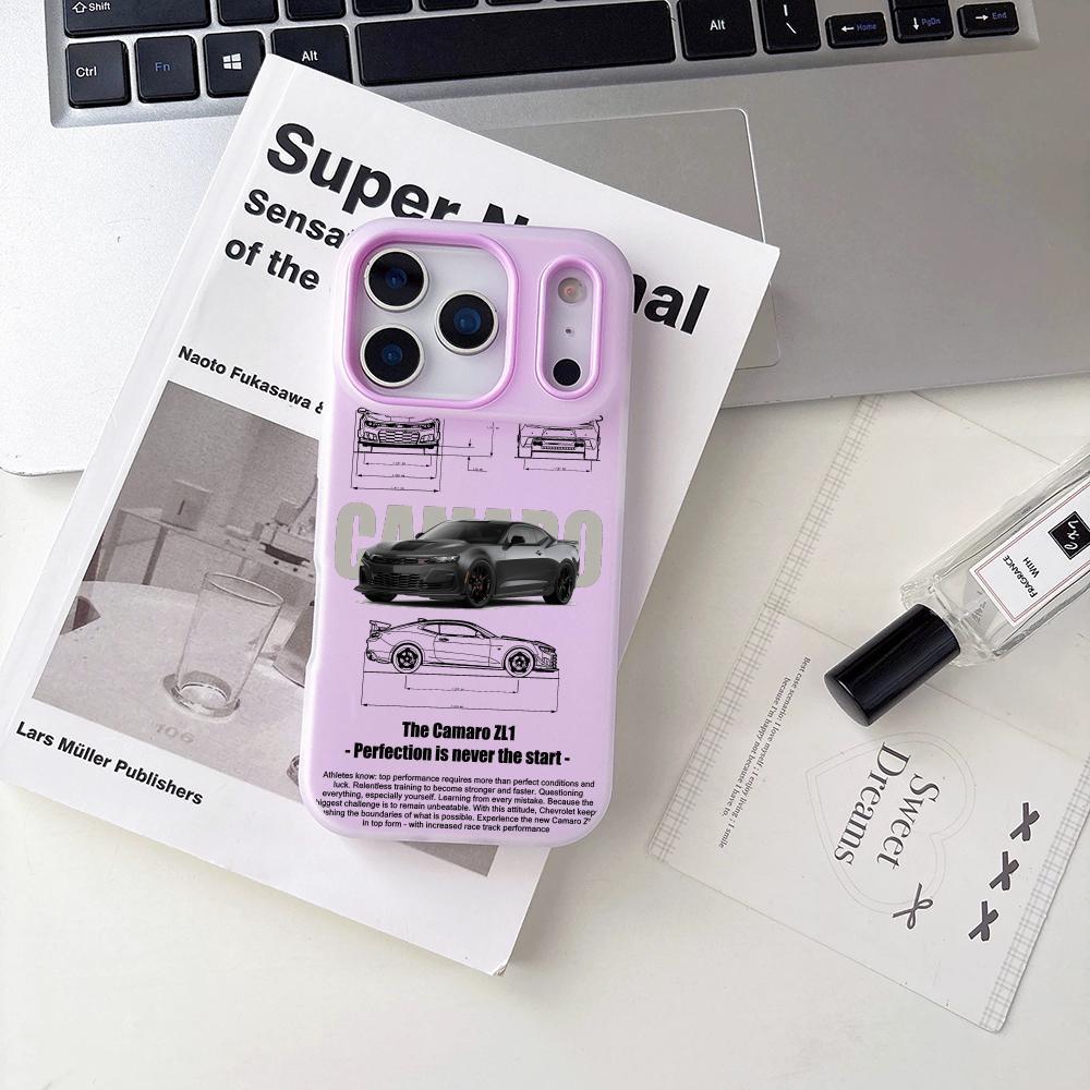 PIKPAKA Cool-C-ChevroletS C-Camaro Muscle Sports Car Phone, Smartphone Case For IPhone 15 14 13 12 11 Pro Max Luxury Jelly Material Durable Crystal Clear Shockproof Scratch-Resistant Perfect Fit, Accessories