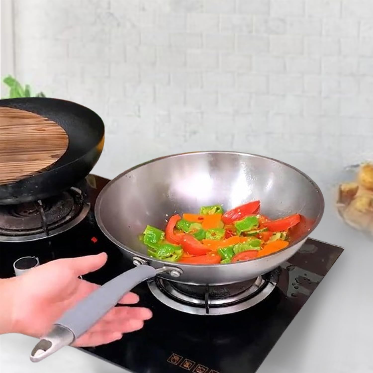 3 Pcs Upgraded Silicone Pot Handle Cover, Heat Resistant, Easy to Install, Cast Iron Handle Cover, Retractable Silicone Sleeve