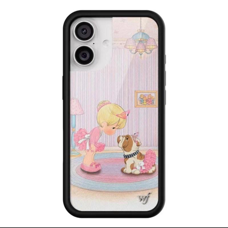 Wildflower Bulldog for iPhone Series 11-17, , , Plus, Air - Cute Pattern Mobile Accessories, WF Precious Moments Protect shockproofmobile cellphone cutest design luxury crystal texture fully fashionable protective everyday use model back shockp edge se mi