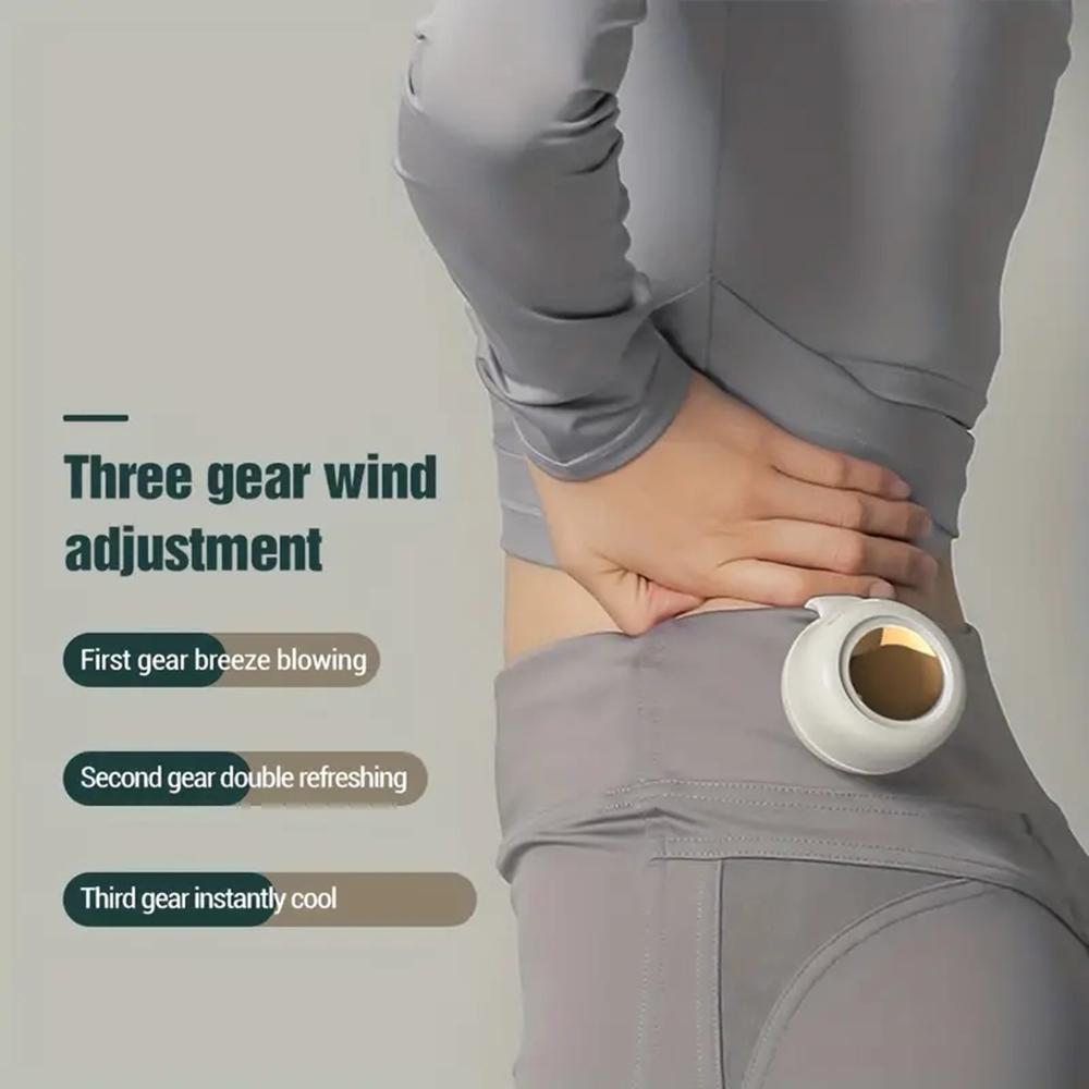 Portable Silent Mini Bladeless Electric Fan, Adjustable 3-speed Suspended Collar & Waist Fans, Rechargeable Rotating Body Fan, Suitable for Outdoor & Travel & Office, Travel Accessories, Mother's Day Gift