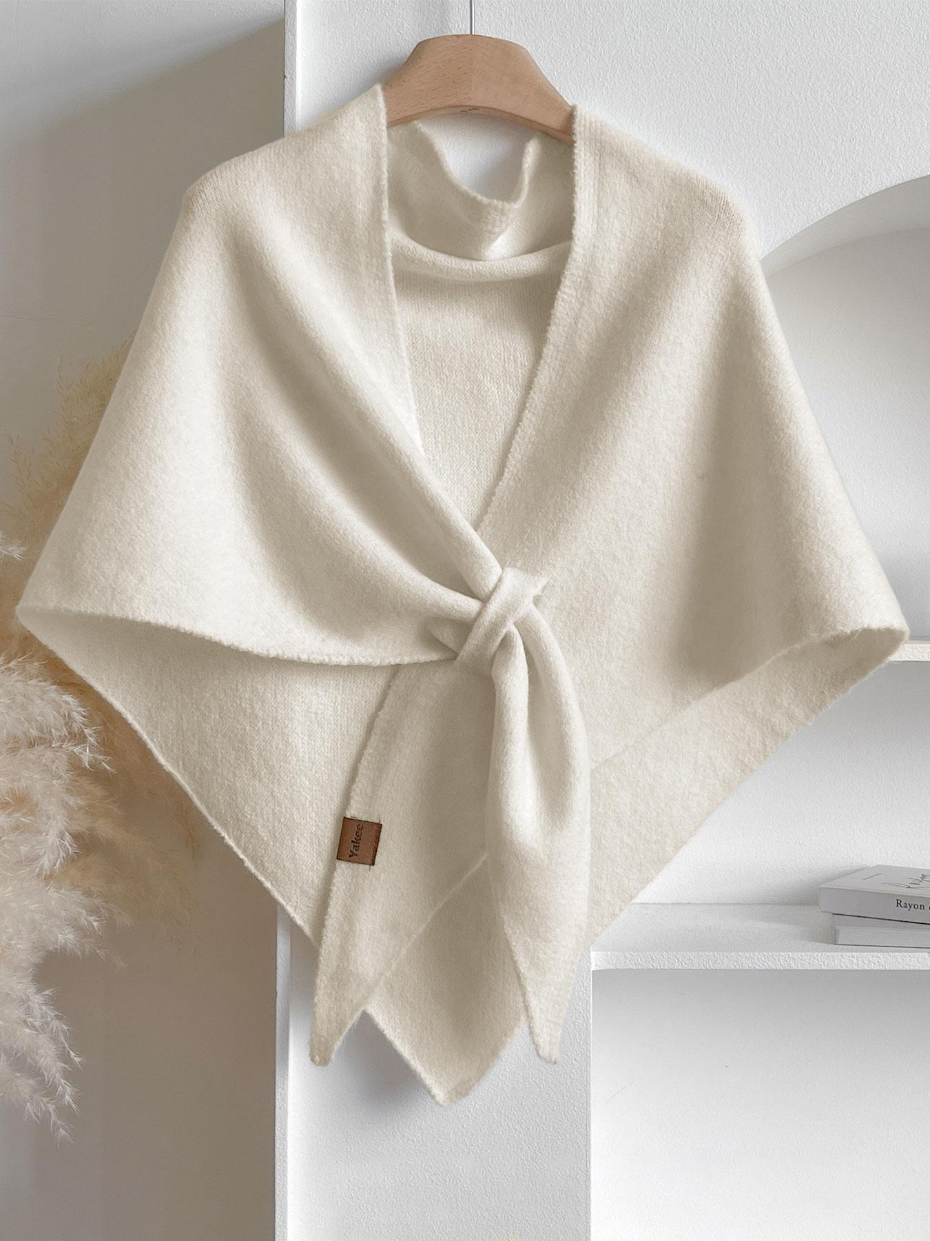 Women's Trendy Solid Knitted Shawl, Casual Soft Comfortable Scarf for Daily Wear, Fashion Accessories for Women & Girls Women's Trendy Solid Knitted Shawl, Casual Soft Comfortable Scarf for Daily Wear, Fashion Accessories for Women & Girls