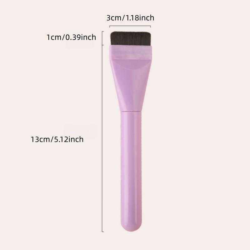 3-Pack Multi-Purpose Flat Brush Set: Makeup Blending Brush, Zero Absorption for Flawless Foundation & Streak-Free Mask Application