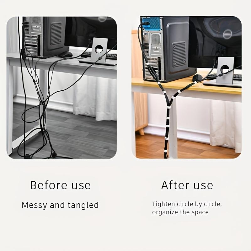 Self-Adhesive Hook & Loop Cable Ties, 5m Wire Organizers for Secure Wiring Management, Durable Fastening Solution for Home Office Use