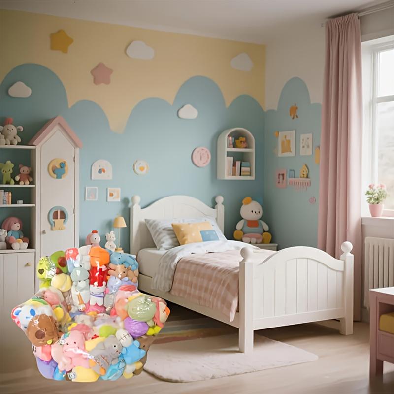 DIY Transparent Doll Sofa Cover, PVC Filled Animal Storage Display Rack, Cute Mini Furniture for Room Decor and Collection Storage