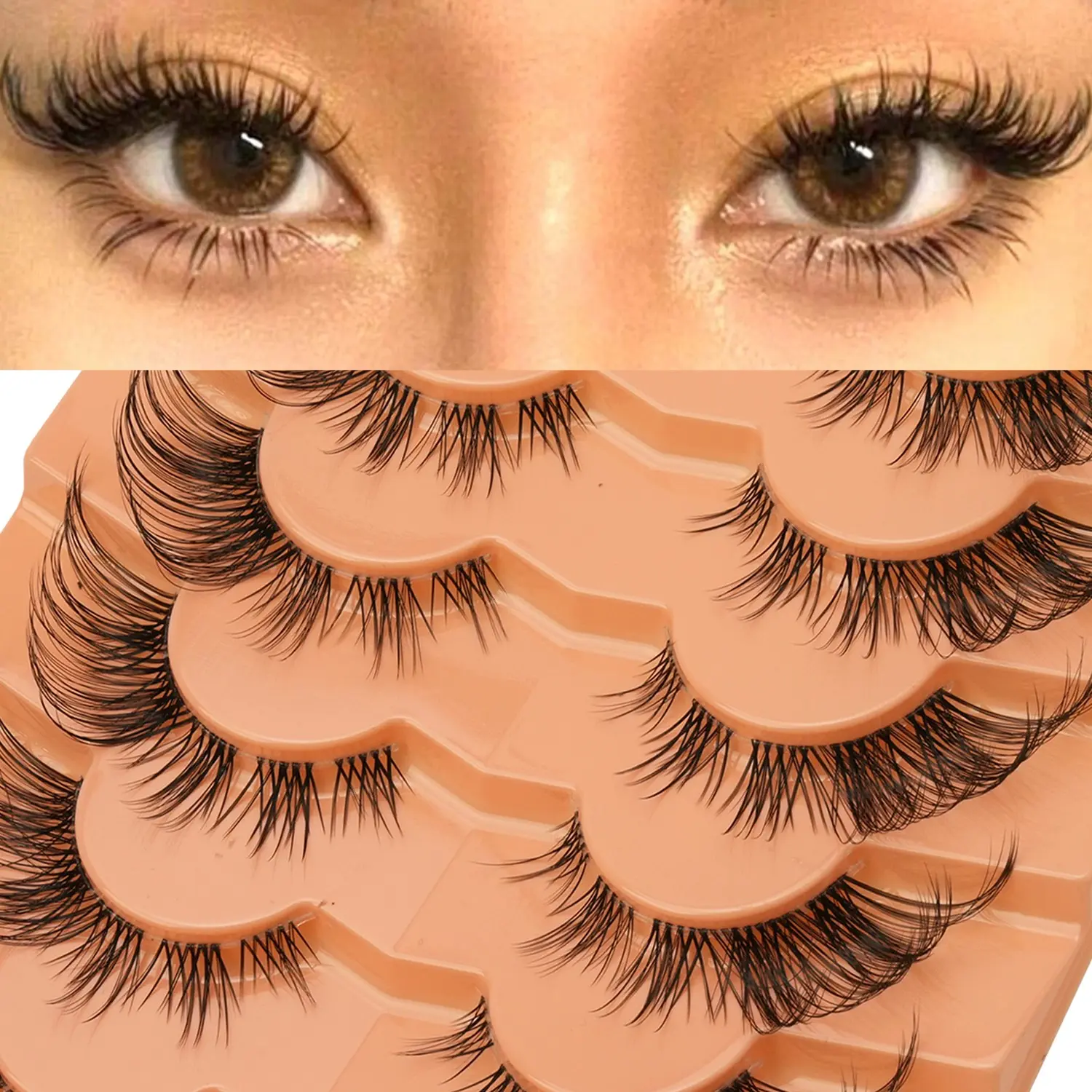 7 Pairs False Eyelashes, Deep Eye Makeup, Dense and Long, Fashionable Look, Perfect for Parties, Dates, and Any Occasion