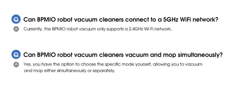BPMIO B20 2-in-1 Robot Vacuum & Mop Combo 5500Pa Suction LiDAR Navigation 120-Min Runtime Alexa WiFi App Compatible for Pet Hair Hard Floors
