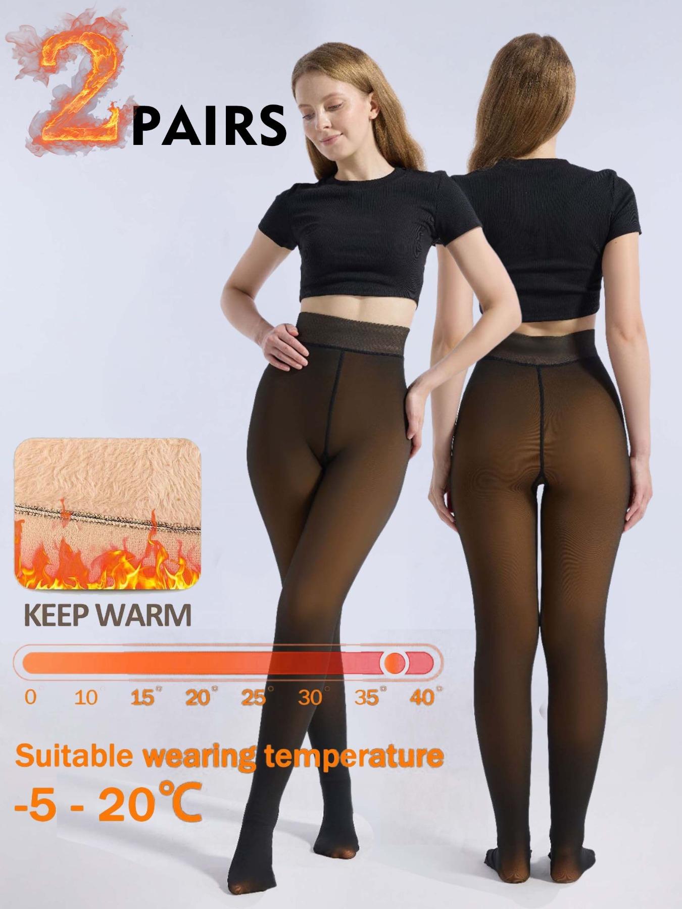 Fleece-Lined High-Waist Tights, 200g Thick Warm Leggings, Multiple Colors, All-Season Wear, Perfect for Cold Weather & Daily Use, Winter