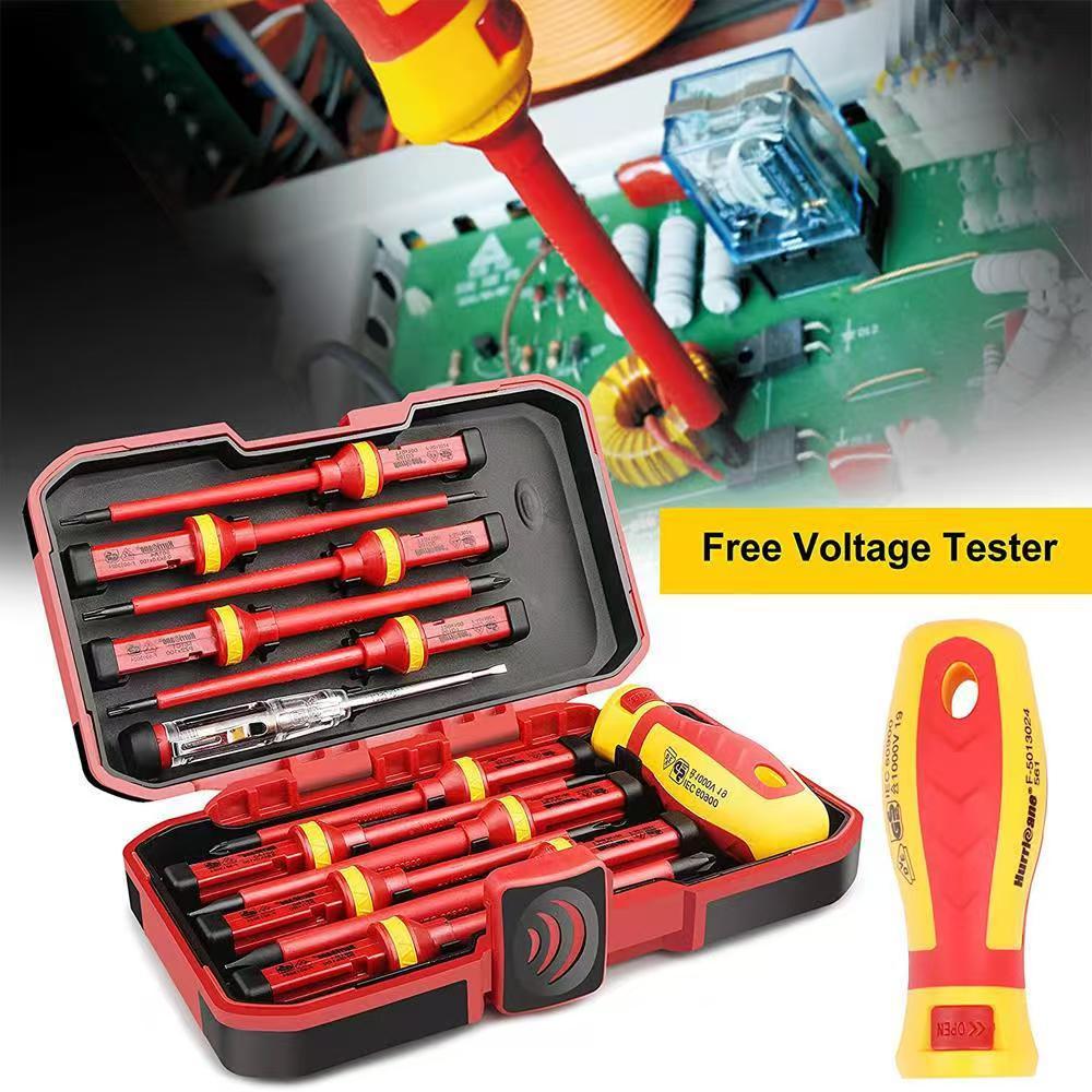 VDE Insulated Screwdriver Set, High Pressure Electrician Screwdriver Set, Multifunctional Screwdriver Set for Home & Office
