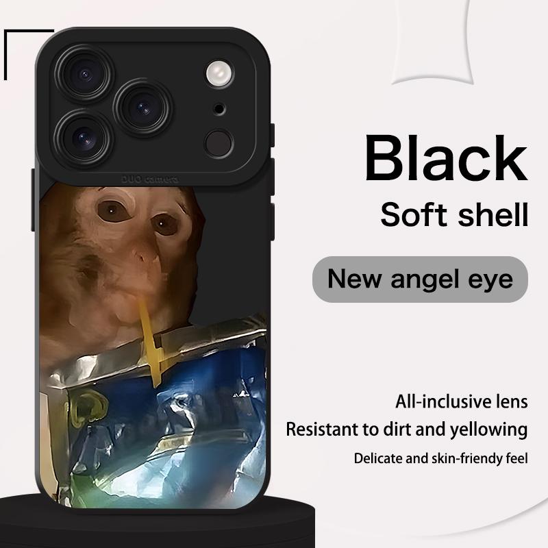 Cute Monkey Pattern Phone Case , TPU Soft Silicone, Fully Protected and Shockproof For iPhone 17 16 15 Pro Max 14 13 12 11 X Plus Air Mini 17e Funny Clown