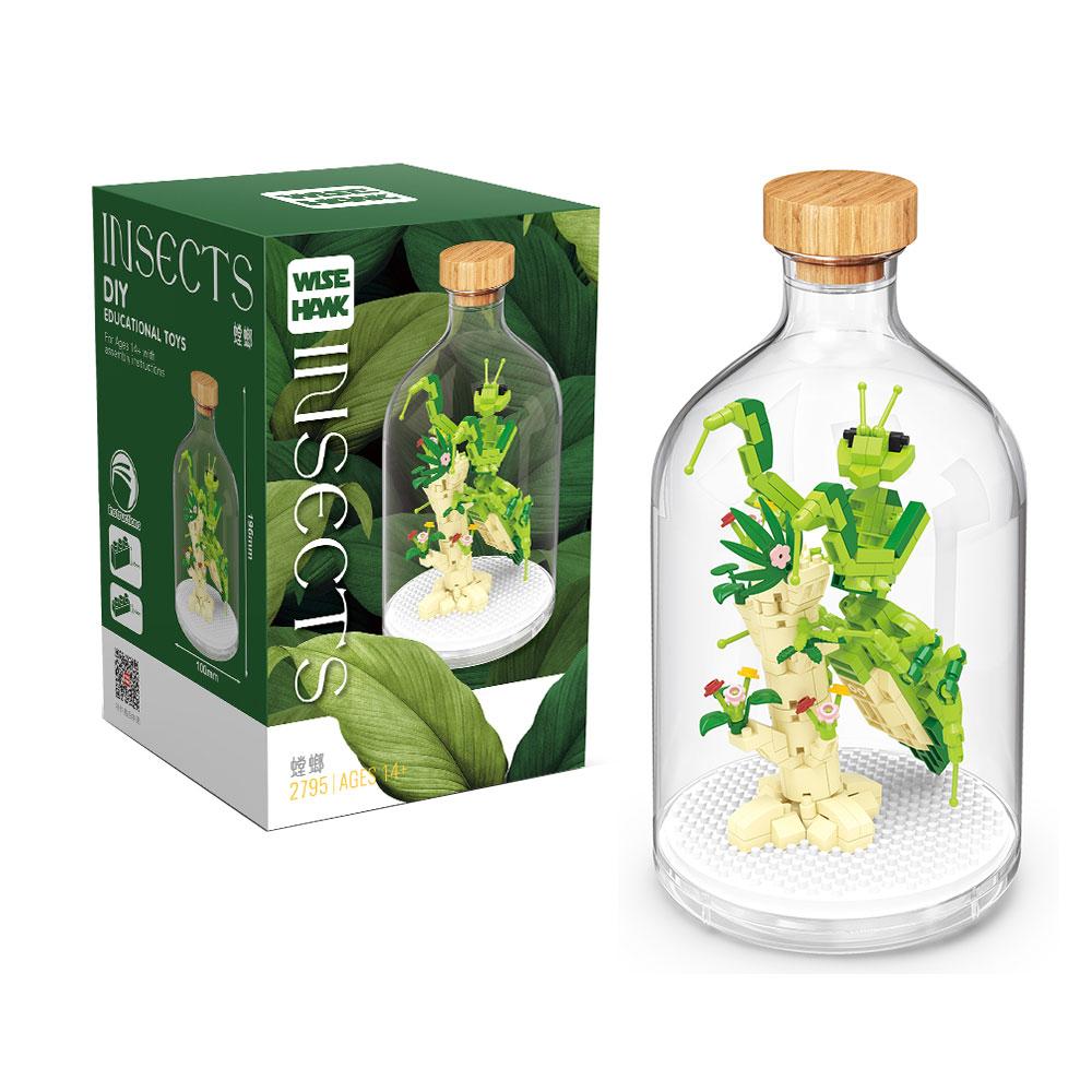 6-Insect Series Building Block Model Kit, Cute Animal Display Figures, Great Birthday and Holiday Gift for Collectors