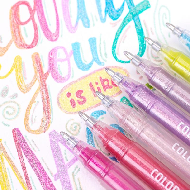 72 Colors Glitter Gel Pens, 1.0mm Fine Tip Large Capacity Colored Drawing Pens Sparkle Paint Pen for DIY Craft Making, Coloring, Doodling, Scrapbooking Supplies, Shimmering Glitter Finish, Doodle