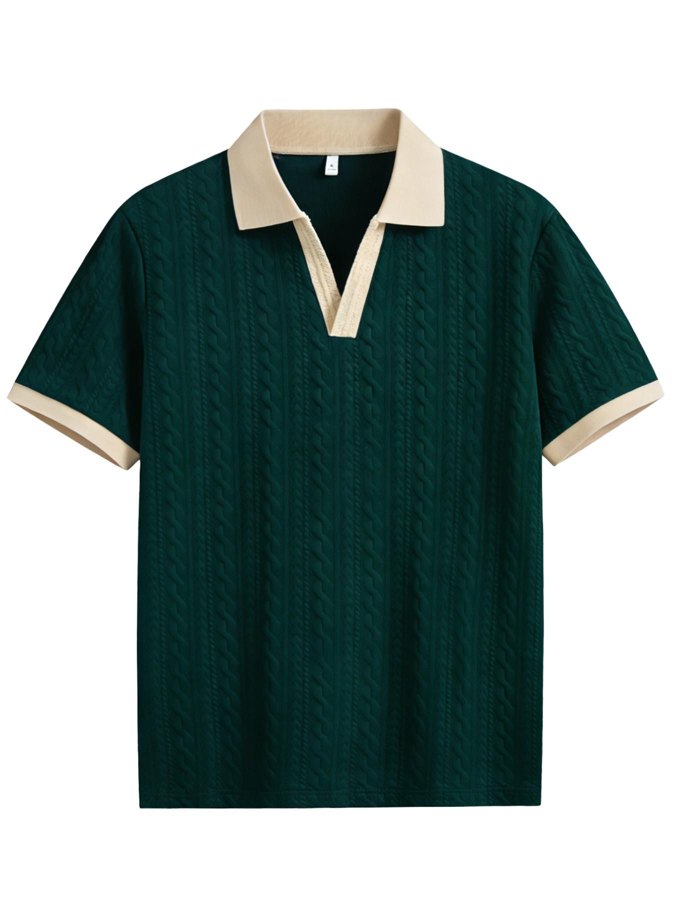 Men's Simple Versatile Pullover Sweater, Comfortable Knit Shirt Collar Design, Casual Fit for Daily Wear & Office Use