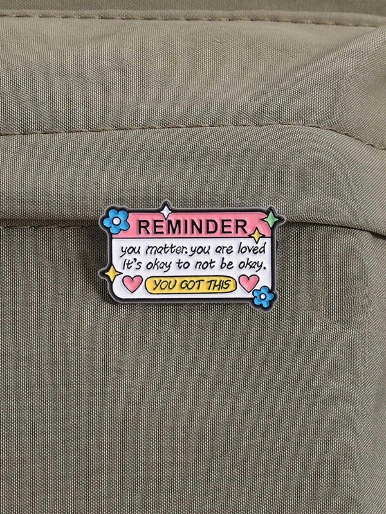 1/2Pcs Positive Message Badges Motivational Slogan Theme Social Advocacy Design Self Empowerment Quotes for Daily Inspiration Accessory Backpack Office Decoration Mental Wellness Gift Set