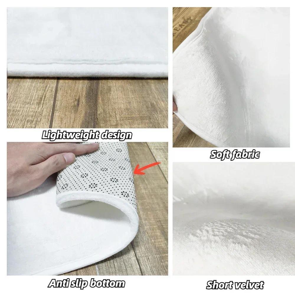 2D Ocean Wave Beach Flannel Area Rug - Realistic Sea Foam Sandy Shore Print Soft Mat for Living Room & Bedroom, Non-Slip Coastal Home Decor #OceanWaveRug #BeachSeafoamMat #CoastalHomeDecor #2DSeaCarpet #NonSlipFlannelRug