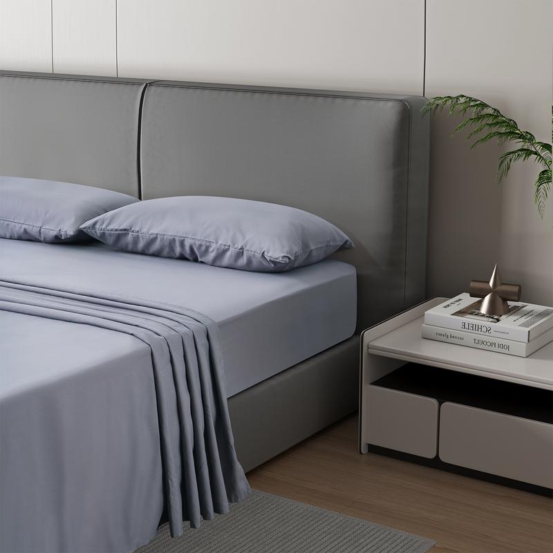 VIZIM Luxury Bed Sheets Set, 4-Piece Microfiber Bedding with Deep Pocket Fitted Sheet, Soft Hypoallergenic Pillowcases & Flat Sheet, Hotel Quality