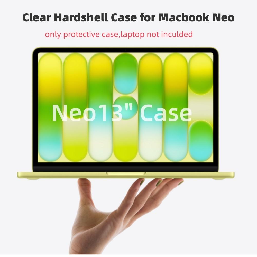Apple Macbook Neo 13-Inch Transparent Ultra-Thin Protective Case, Scratch-Resistant Durable Portable Cover for Work Commute Holiday Gift