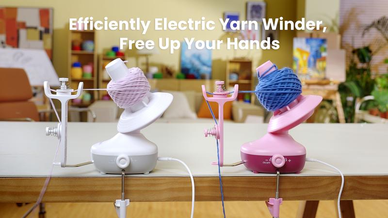 Electric Yarn Winder for Crocheting & Knitting, Compact Yarn Cake Winder with Strong Tension, Gift Idea
